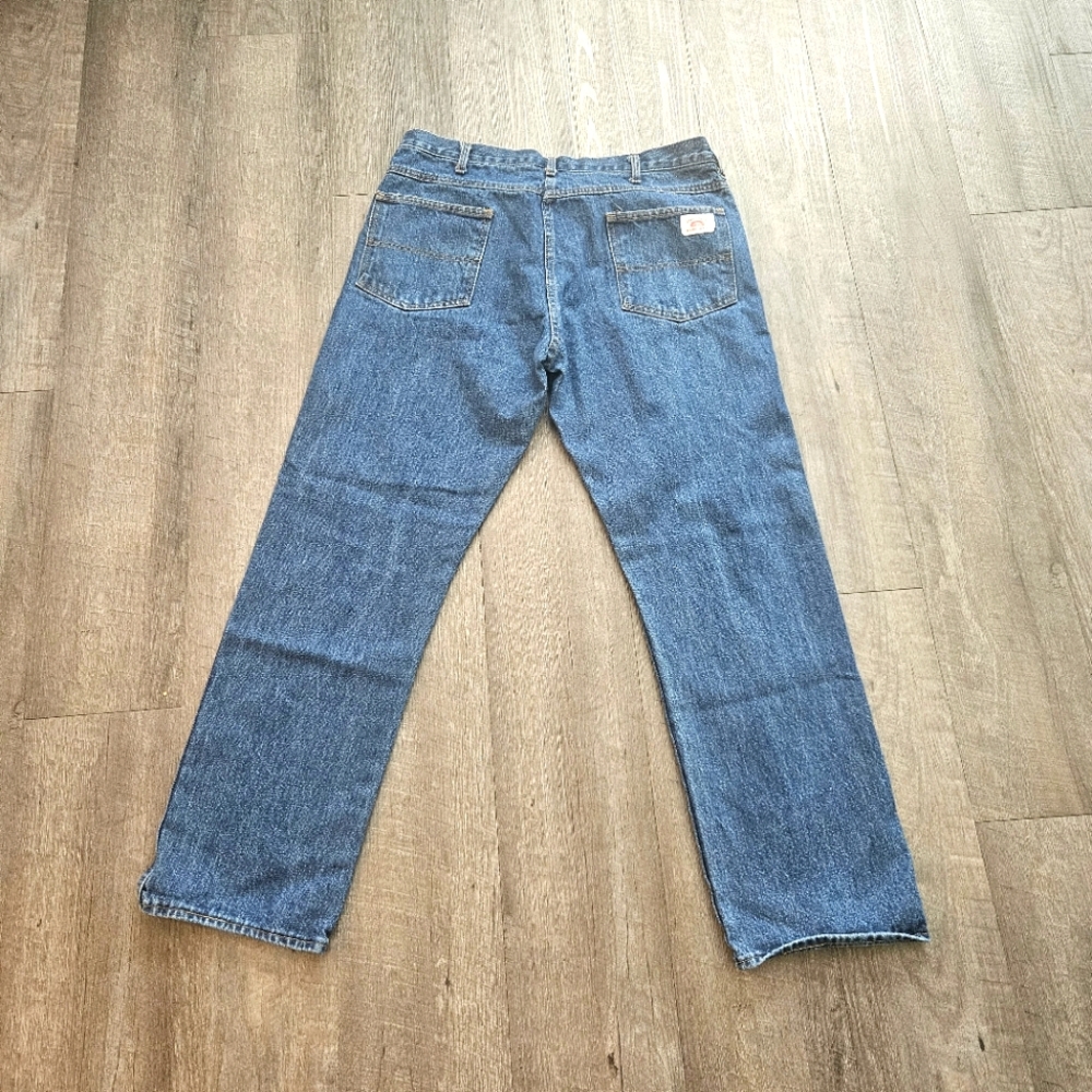 Vintage Round House Jeans Blue Straight Leg 36" X 30" New Made In USA 🇺🇸